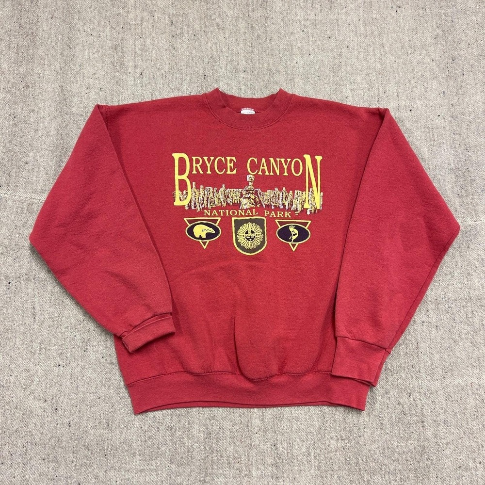 Vintage Bryce Canyon National Park Sweatshirt Mens Large Red 1990s